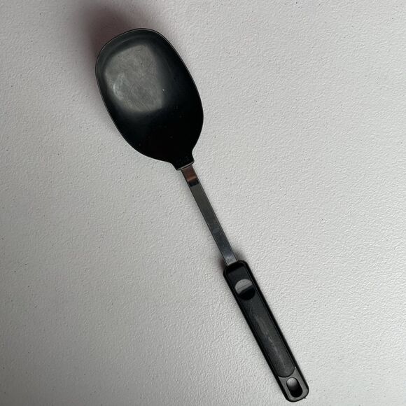 Vintage EKCO Black Nylon Serving Cooking Spoon Black Handle 12in. Made In USA - Picture 3 of 8